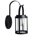 Solar portable outdoor courtyard decorative lamp with aluminium shell, warm white light, and IP44 rating on a garden wall