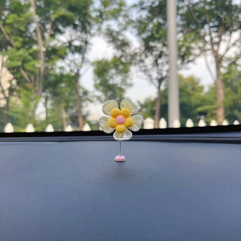 Colourful plastic swing ornament for car dashboard decoration