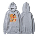Men's hoodie pullover loose fit short sleeve autumn polyester fibre front view