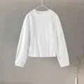 Women's polyester fleece two-piece suit with pleated top and wide-leg trousers