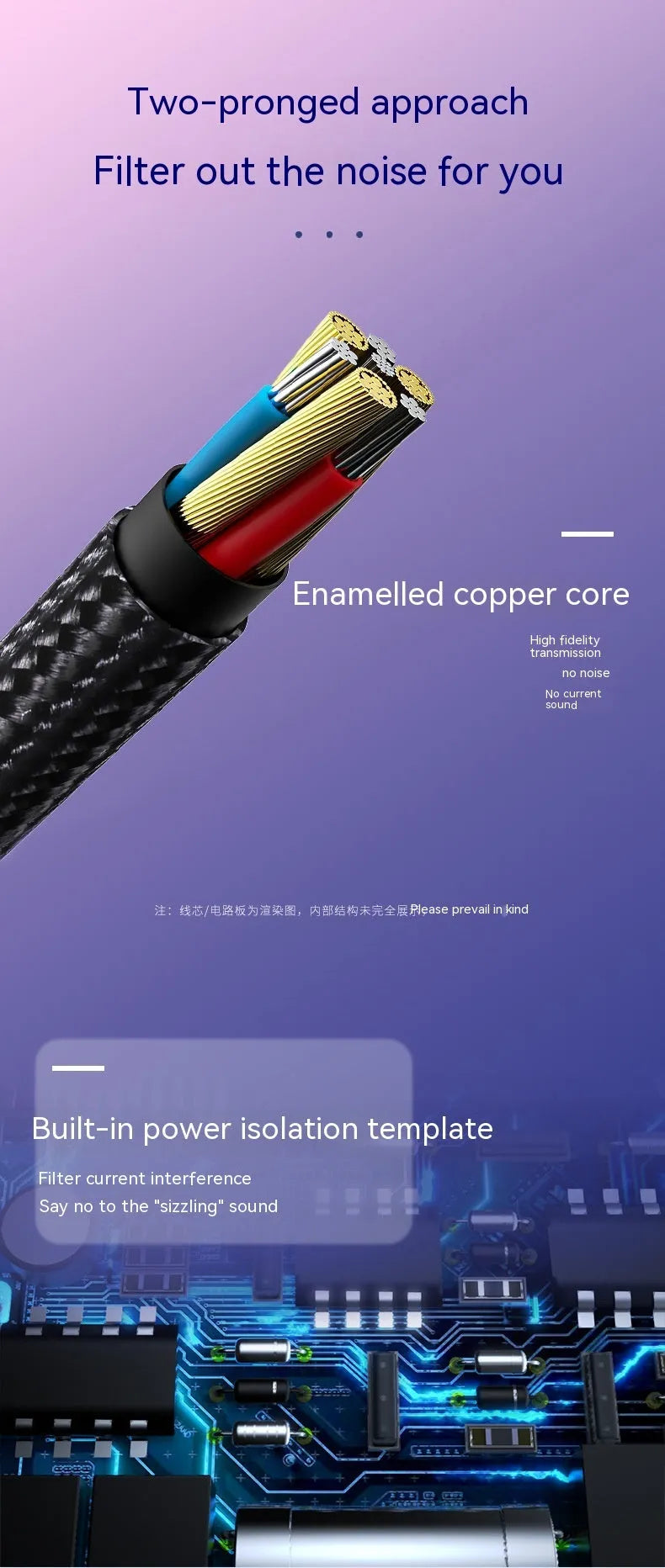 Black AUX car Bluetooth cable with 1.5m length for audio calls and navigation