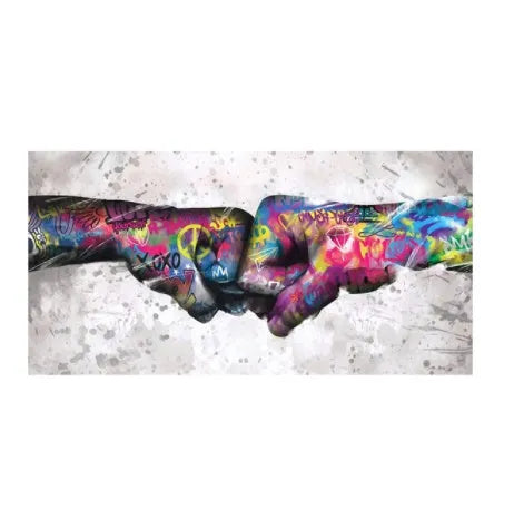 Children's abstract graffiti wall art canvas print frameless modern style