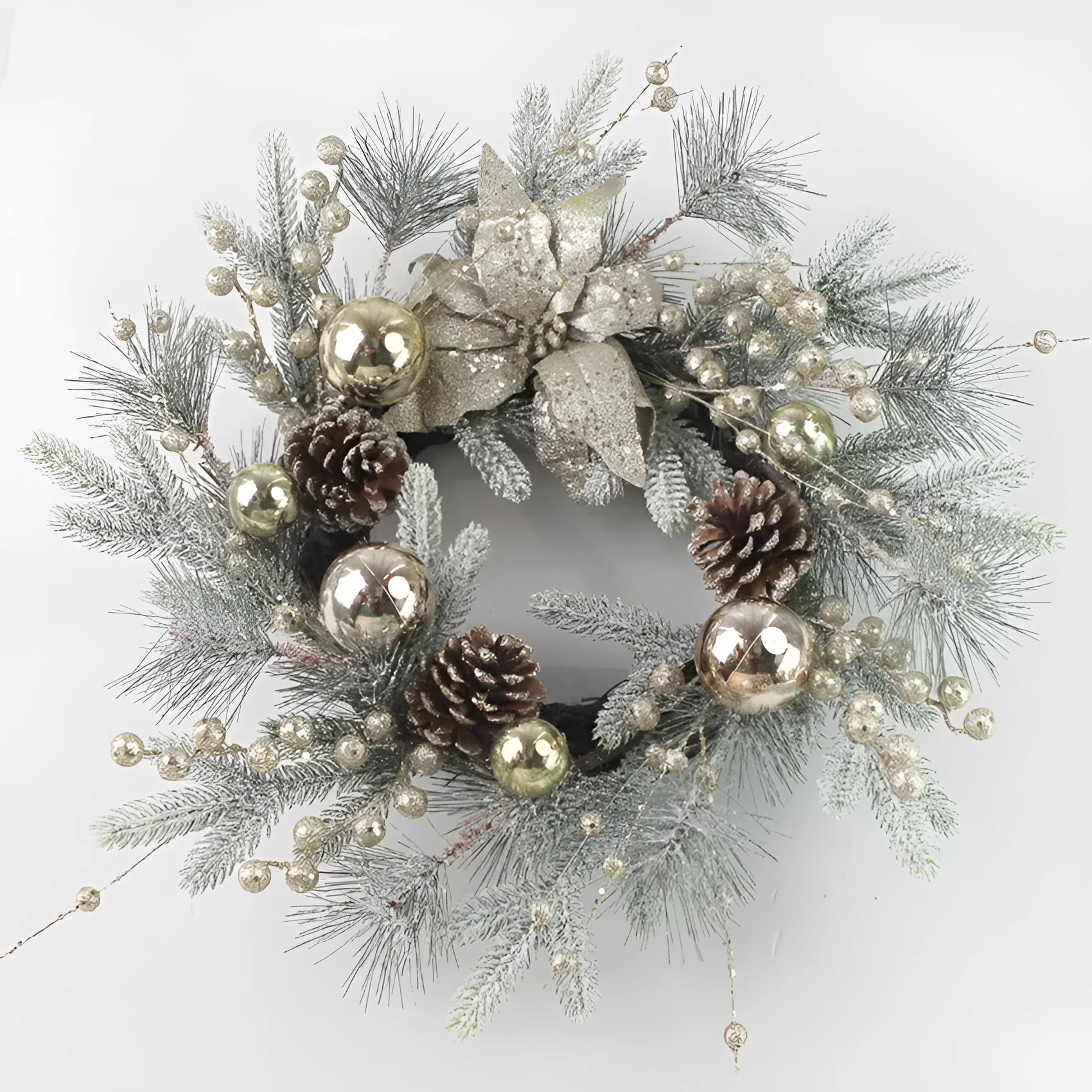 Garland rattan upside down Christmas door hanging decoration in plastic for outdoor home use