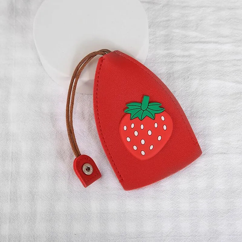 Colourful cartoon pull-out key case in PU leather for car key protection