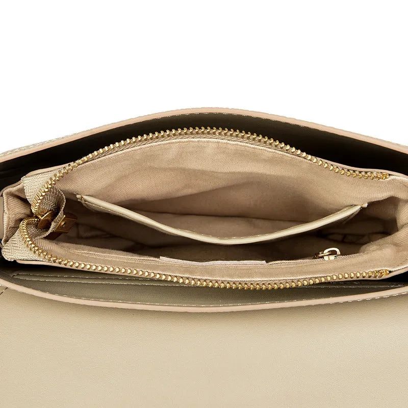Women's genuine cowhide leather messenger retro shoulder bag in horizontal square shape, 24x7x19cm, available in black