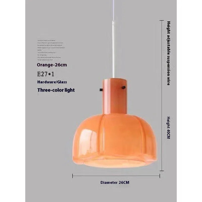 Medieval glass bud vintage chandelier pendant light in retro colours