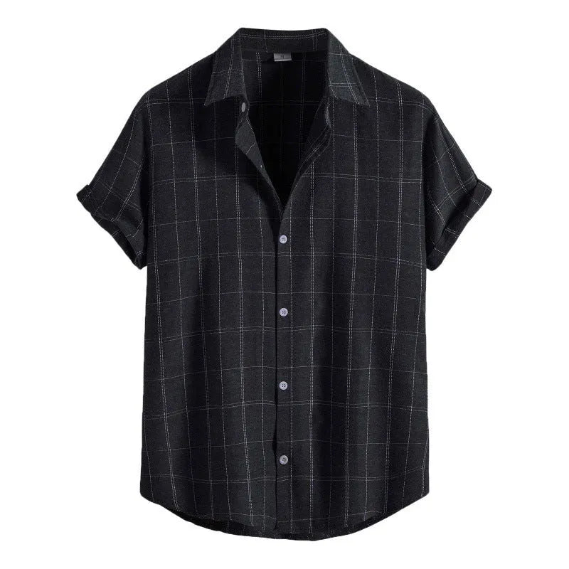 Men's fashion shirt with 3D digital printing, short sleeves, polyester fabric, colour JYT007 pattern