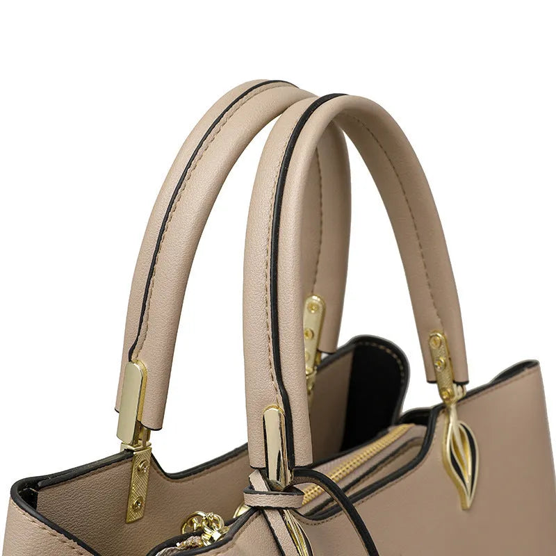 Women's multi-layer shoulder messenger bag in PU leather with urban simplicity style