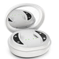 White wireless red light eye and facial massager device for dark circles treatment
