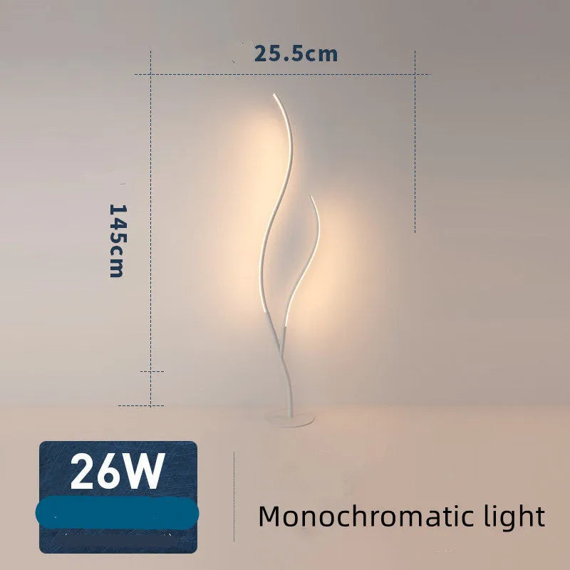 Fashion Twig Artistic Line Floor Lamp in black with silicone shade and aluminium frame
