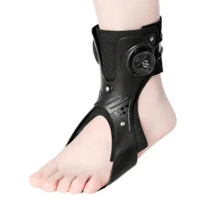 Gray and black airbag button ankle support brace for rehabilitation and training