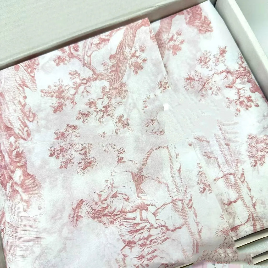 French MG decorative tissue paper sheet in retro pink purple colour, 50cm by 70cm