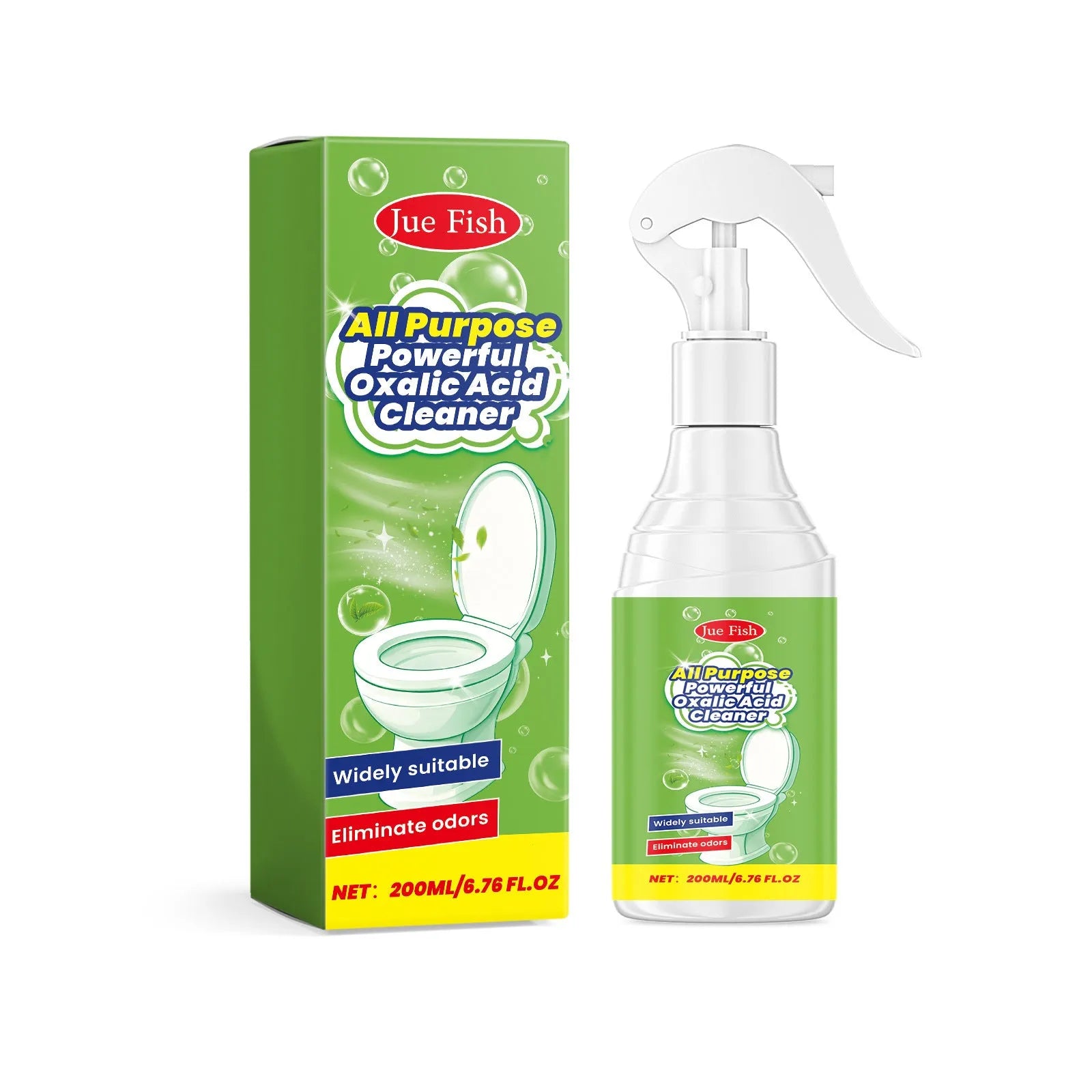 200ml multi-functional household grease cleaning spray bottle on a kitchen worktop.