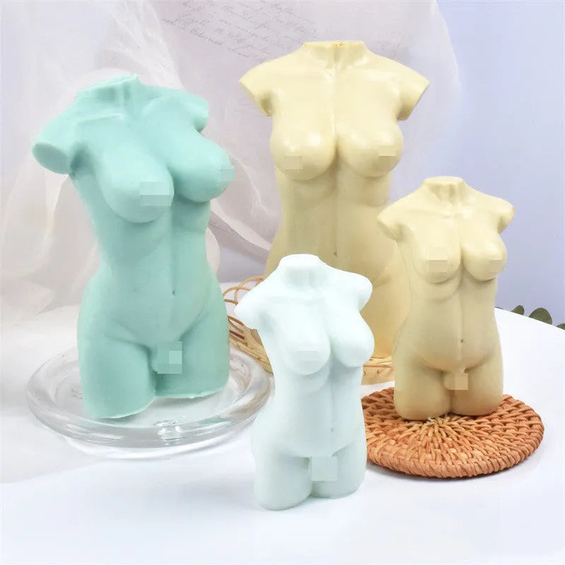 Geometric-shaped silicone mold for candles and aromatherapy plasters showing two cavity sizes.