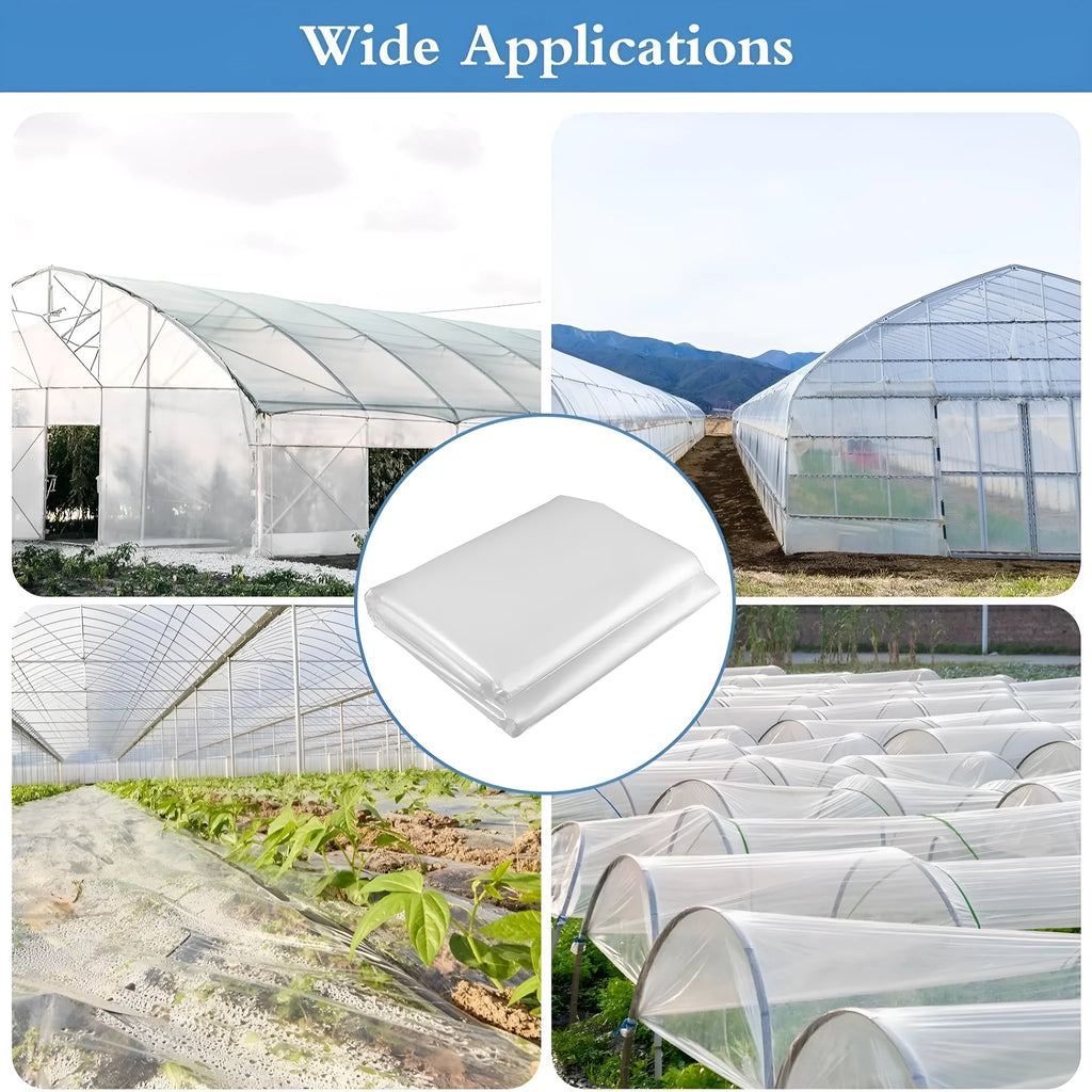 Plastic greenhouse film roll for vegetable shed insulation measuring 4 metres by 8 metres