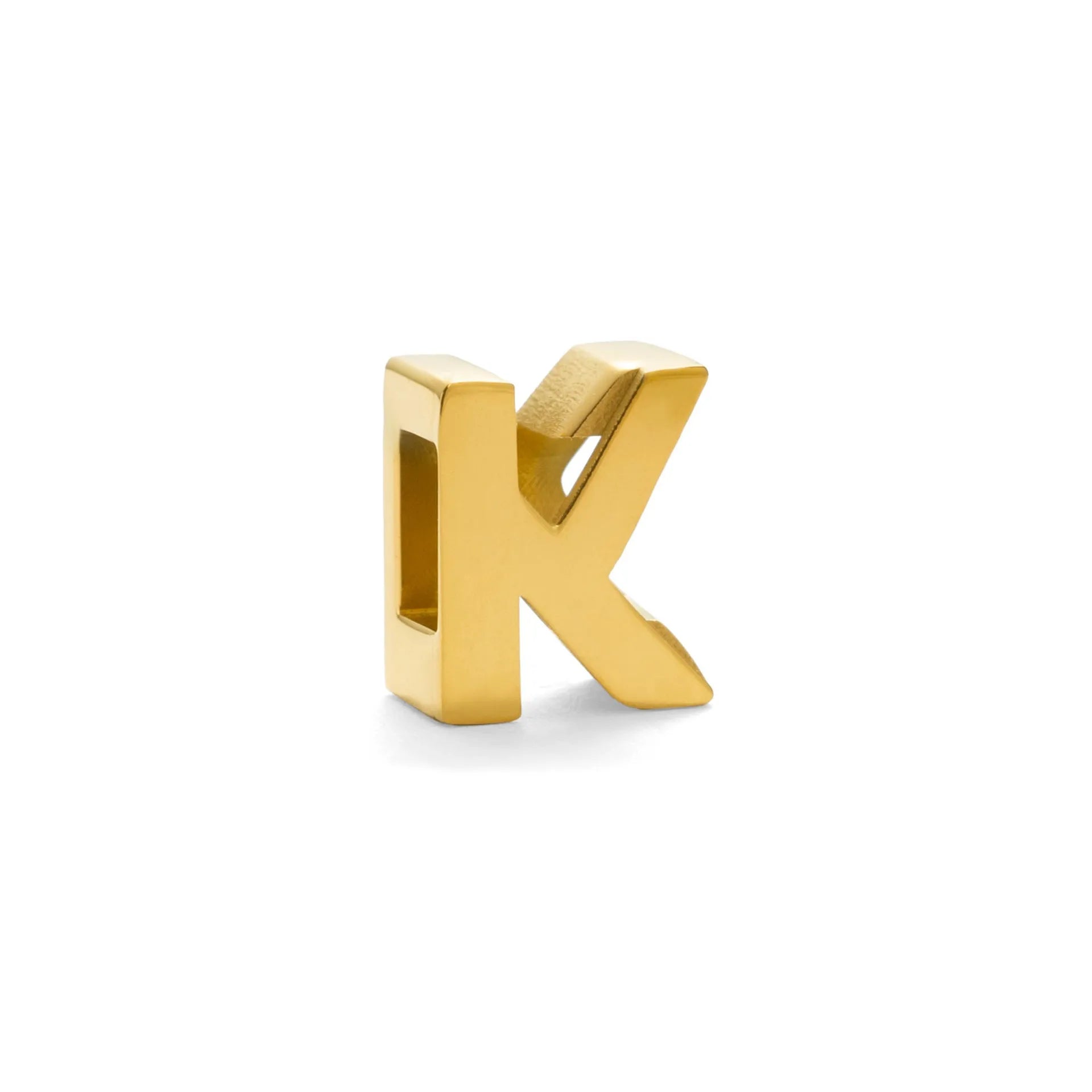 Gold electroplated titanium steel necklace with the letter 'A' pendant on a 40.5cm chain.