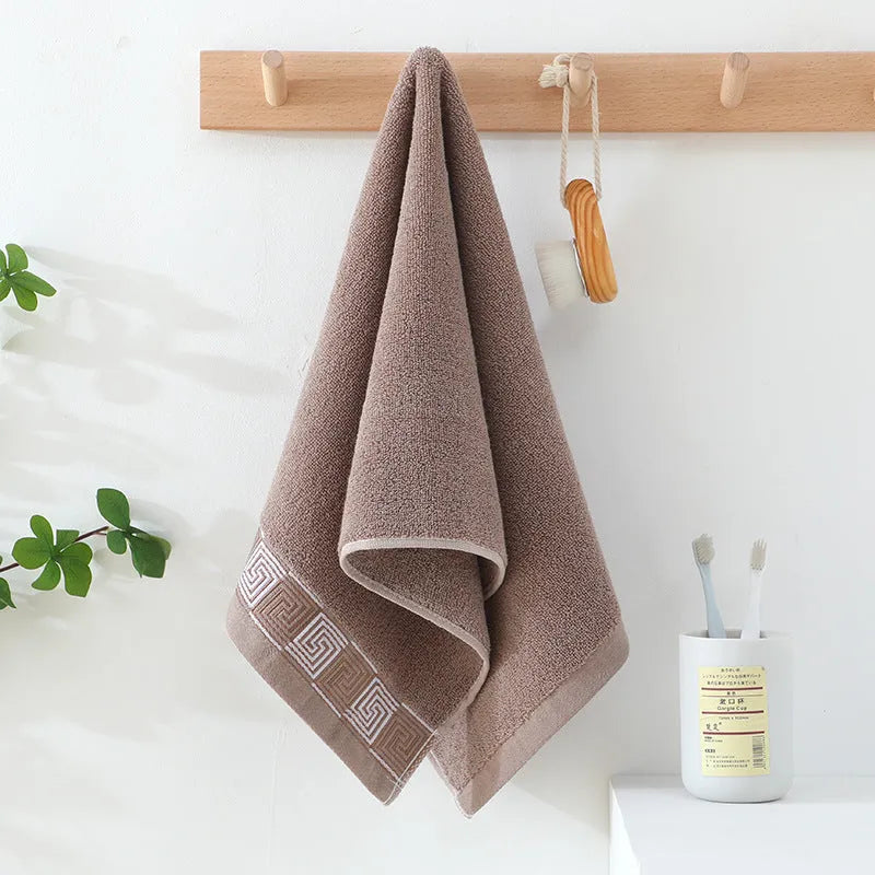 Gaoyang thickened pure cotton towel individually packaged, 35x75cm, in pink colour for home face washing