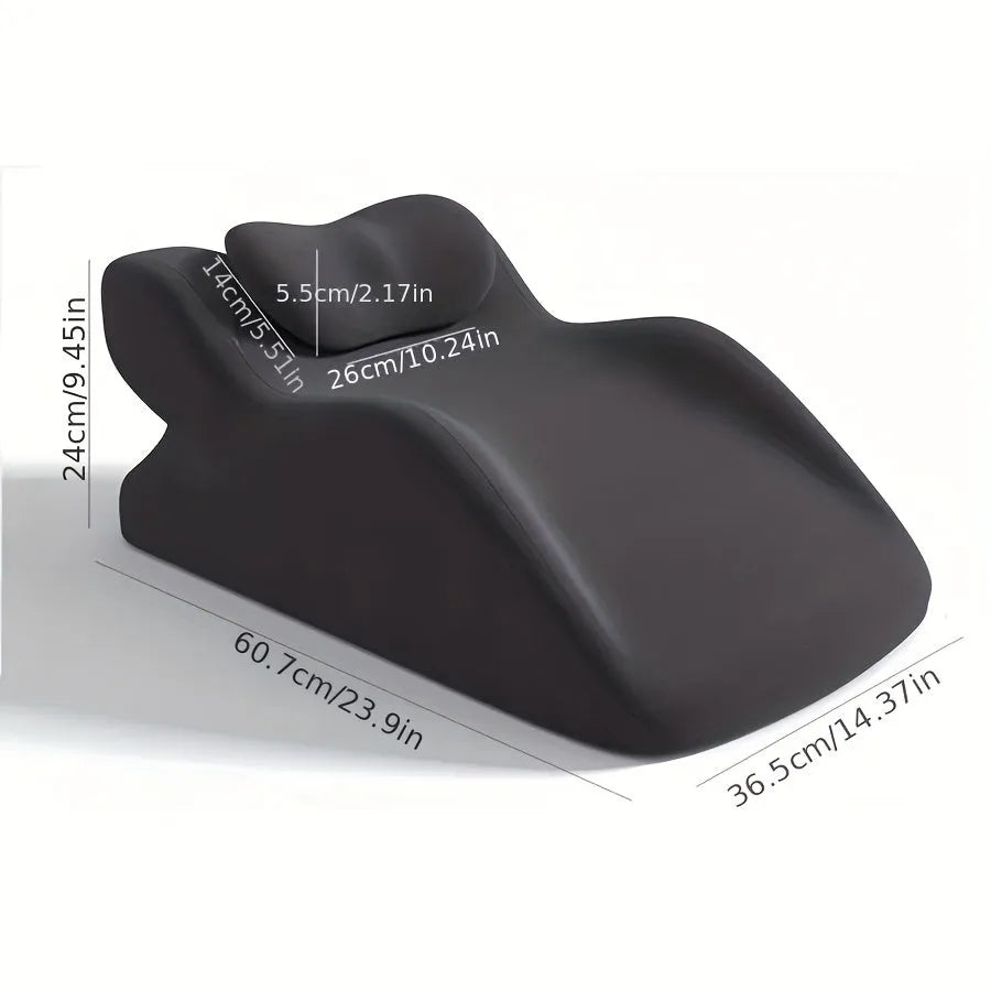 Stomach sleeper pillow for prone position support in blue, dark grey, green, and light grey colour options