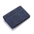 PU creative magic wallet in solid colour showing flip card holder and zipper coin purse with sewing line details.