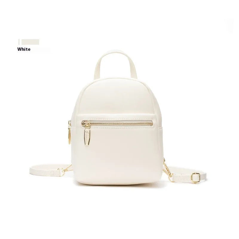Soft PU large capacity mini backpack in multiple colours with inner phone pocket