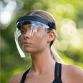 Transparent full face sports mask with edging 21x16cm 230g hard hanging plastic face shield