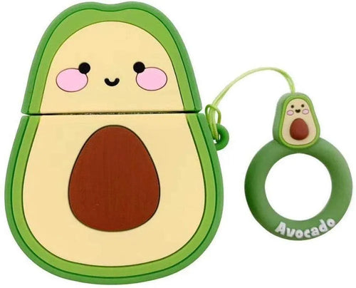 Silicone protective case for AirPods with cartoon animal and food theme designs