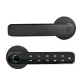 Smart lock for indoor wooden door with fingerprint sensor and Bluetooth, black finish