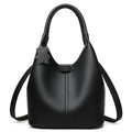 New all-match tote crossbody bag in soft PU leather with double shoulder straps, sandwich pocket, in khaki colour