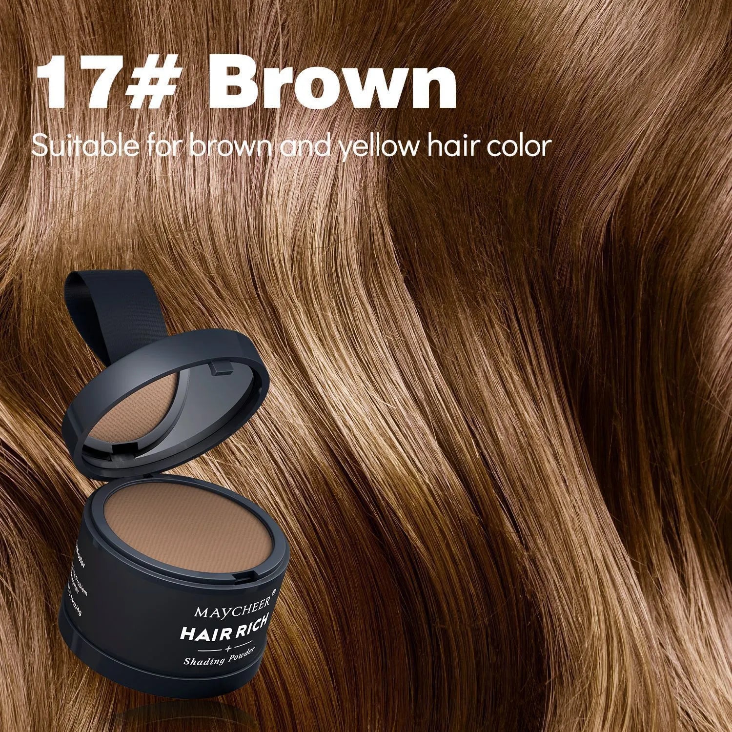 Hairline sculpting contour powder in plastic compact with dual-use brow and hairline fill, 4g net content