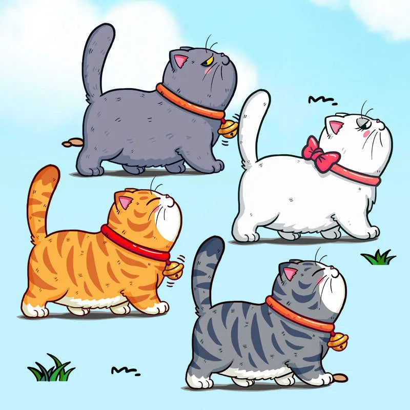 Climbing cats car sticker with five cats design on PVC material for vehicle decoration