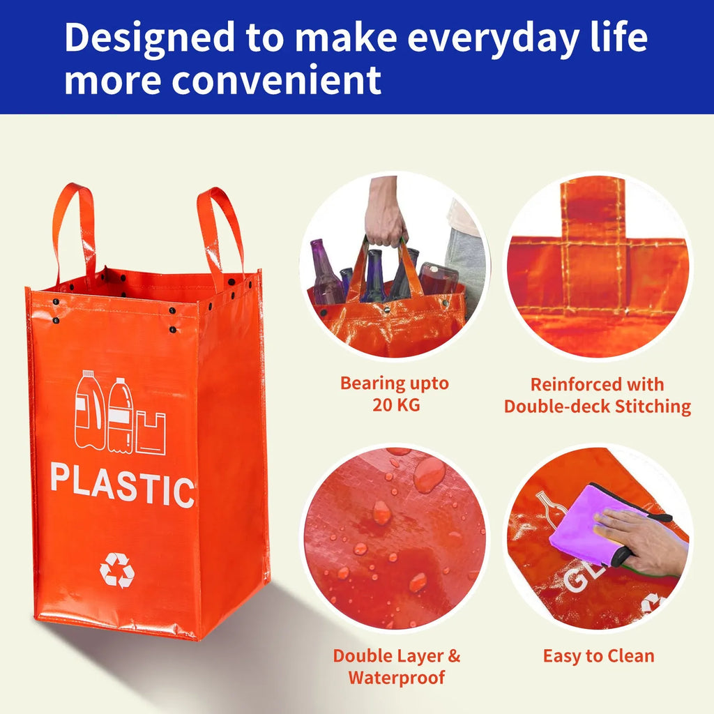 40L waterproof garbage classification bin in PP material with 30x50x30cm dimensions available in multiple colours