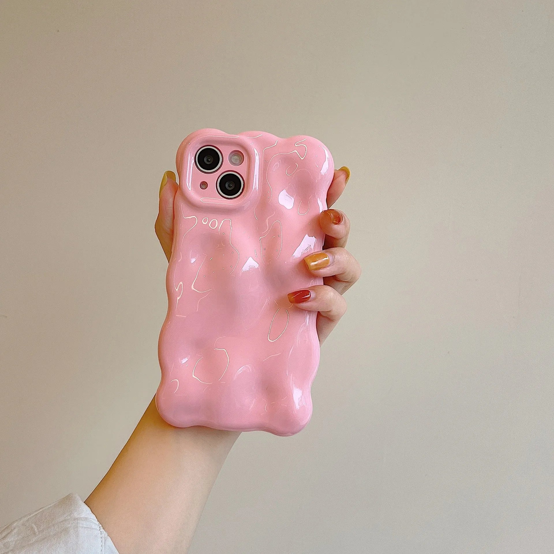 New irregular meteorite pattern TPU phone case in solid colour, anti-drop design, fits iPhone 14ProMax