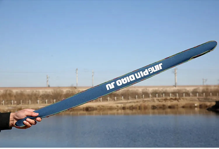 Telescopic fishing rod bag in cotton fabric for rods up to 150cm