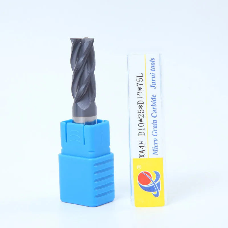 Carbide milling cutter with spiral cutting edge and straight shank in multiple diameter sizes