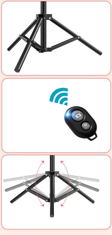 10-inch ring selfie light with adjustable metal bracket for smartphone photography