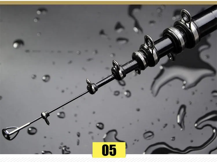 Full carbon blue rock fishing rod with 6 sections for sea fishing hard tonality