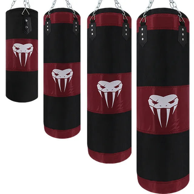 Self-filled canvas hanging boxing punch bag for taekwondo sanda training available in black, green, red multiple sizes