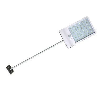 Black and white waterproof solar garden light with solar panel and LED for outdoor courtyard illumination