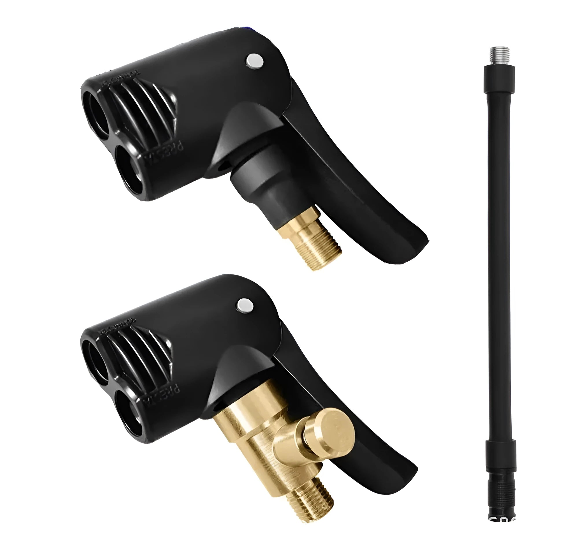 Two-in-one vehicle air conversion inflatable chuck connector with 16cm clarinet tube