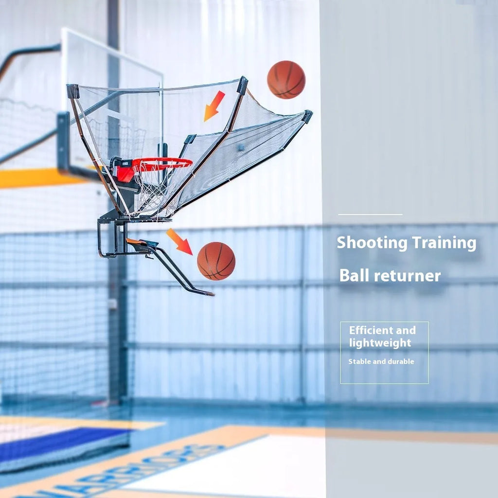 Automatic basketball training ball return with cowhide and iron construction for solo shooting practice