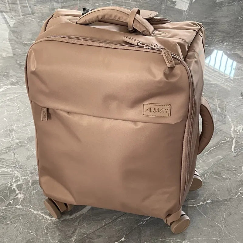 Waterproof Oxford cloth suitcase with universal wheels in bluestone green colour