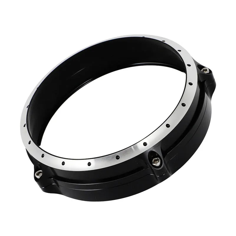 Black CNC aluminium headlight cover for BMW R NineT Scrambler motorcycle 2014-2017