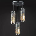 Industrial single head LED droplight with crystal design in black, gold, or chrome finish for bedside or aisle use.