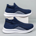 Flyknit fabric casual sneakers in solid colours with round toe and low-top design
