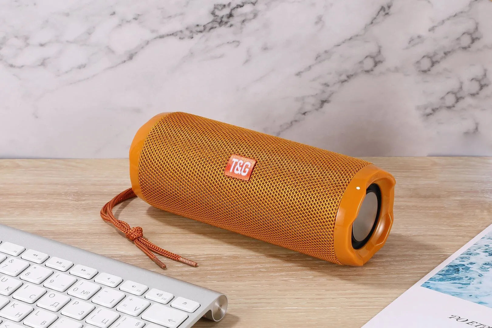Fabric portable Bluetooth speaker with card holder slot in multiple colour options