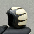 Retro-style FRP motorcycle half helmet in multiple colours for electric bike commuting