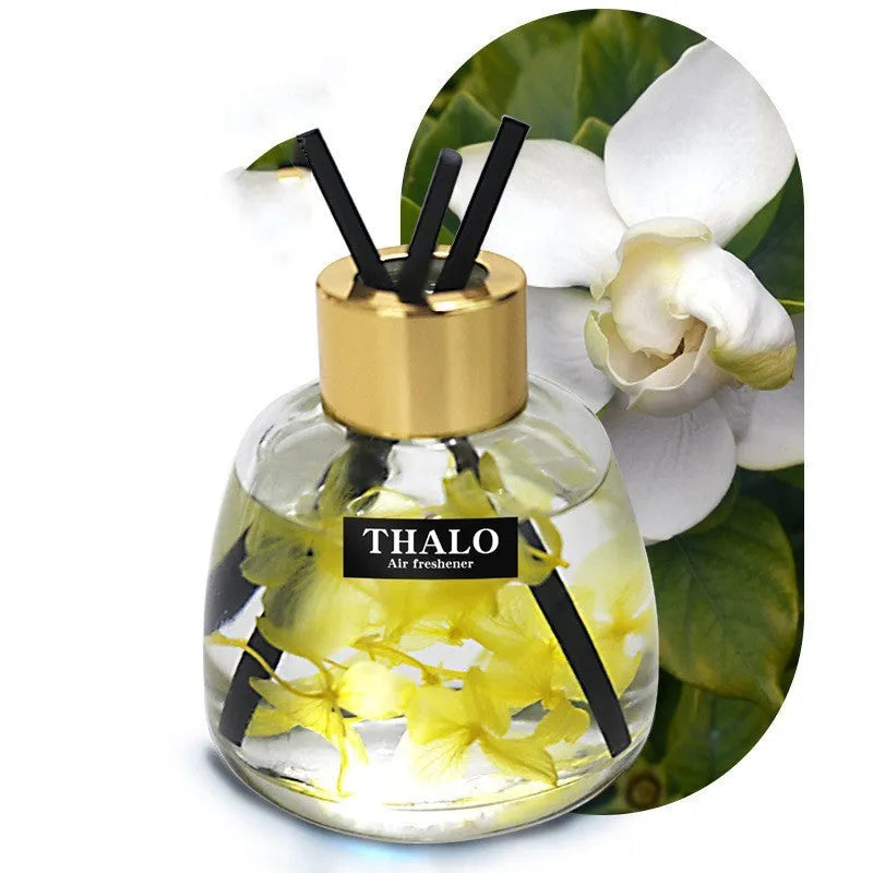 Glass car perfume ornament bottle with loose incense function in various colour options