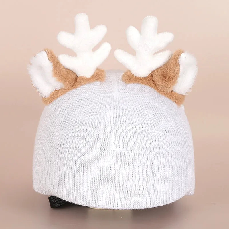 A plush fabric cartoon helmet cover set for adults, showing character designs like a bear and dinosaur for cosplay.
