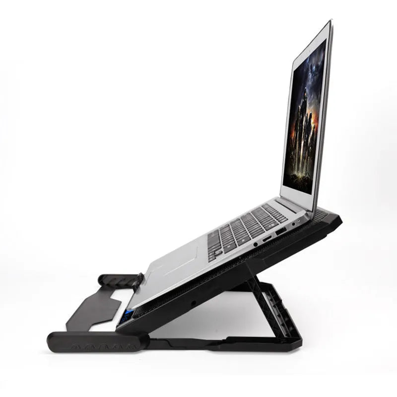 Laptop cooling board metal mesh air cooling fan for notebook Ultrabook black