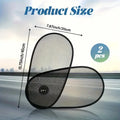 Adjustable breathable mesh car window shades with suction cups for side window sun protection